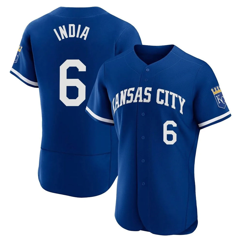 My Store KC.Royals #6 Jonathan India Player Royal Limited Elite Home Stitched Jerseys