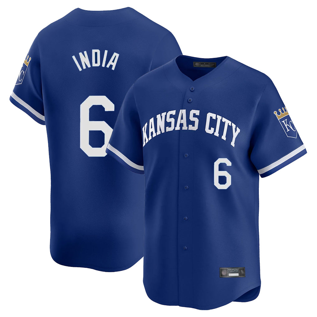My Store KC.Royals #6 Jonathan India Player Royal Limited Home Stitched Jerseys