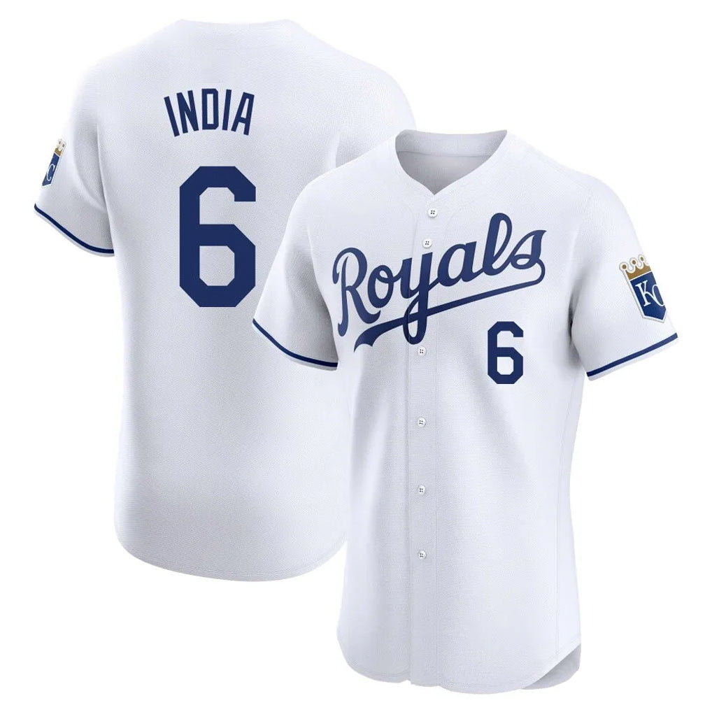 My Store KC.Royals #6 Jonathan India Player White Alt Limited Elite Home Stitched Jerseys
