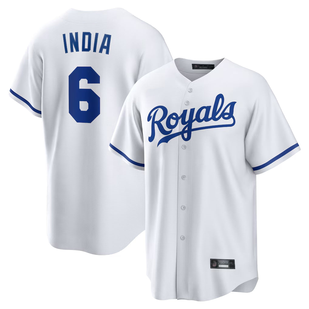 My Store KC.Royals #6 Jonathan India Player White Home Game Stitched Jerseys