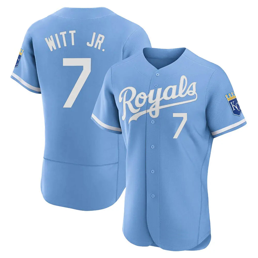 My Store KC.Royals #7 Bobby Witt Jr. Player Light Blue Alt Limited Elite Home Stitched Jerseys