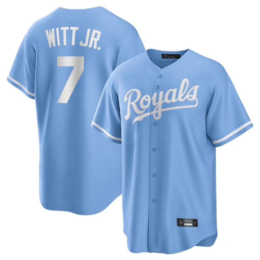 My Store KC.Royals #7 Bobby Witt Jr. Player Light Blue Home Game Stitched Jerseys