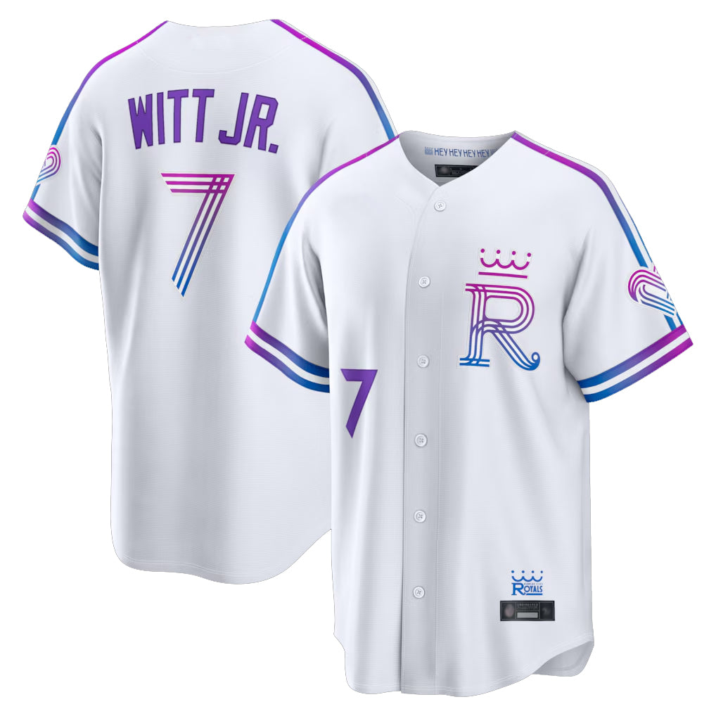 My Store KC.Royals #7 Bobby Witt Jr. Player White 2026 City Connect Limited Home Stitched Jerseys