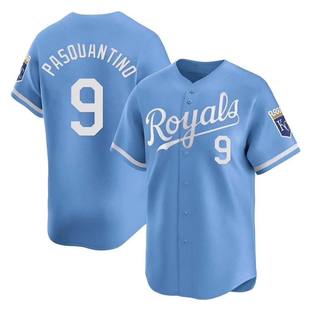 My Store KC.Royals #9 Vinnie Pasquantino Player Light Blue Alt Limited Home Stitched Jerseys