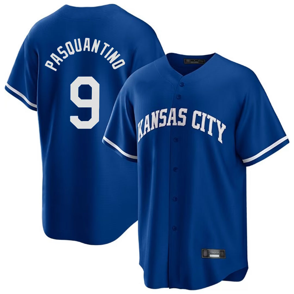My Store KC.Royals #9 Vinnie Pasquantino Player Royal Game Home Stitched Jerseys