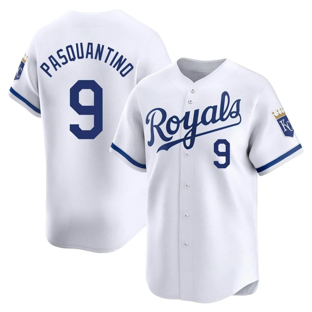 My Store KC.Royals #9 Vinnie Pasquantino Player White Alt Limited Home Stitched Jerseys
