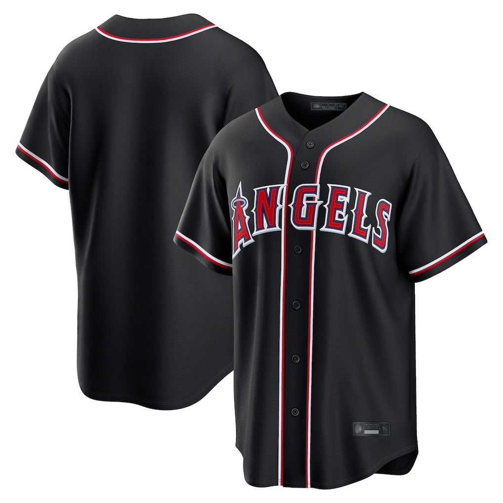 My Store LA.Angels Black Fashion Out Home Game Blank Player Stitched Jerseys