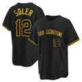 My Store LA.Angels #12 Jorge Soler Player Black Snake Skin City Game Home Stitched Jerseys