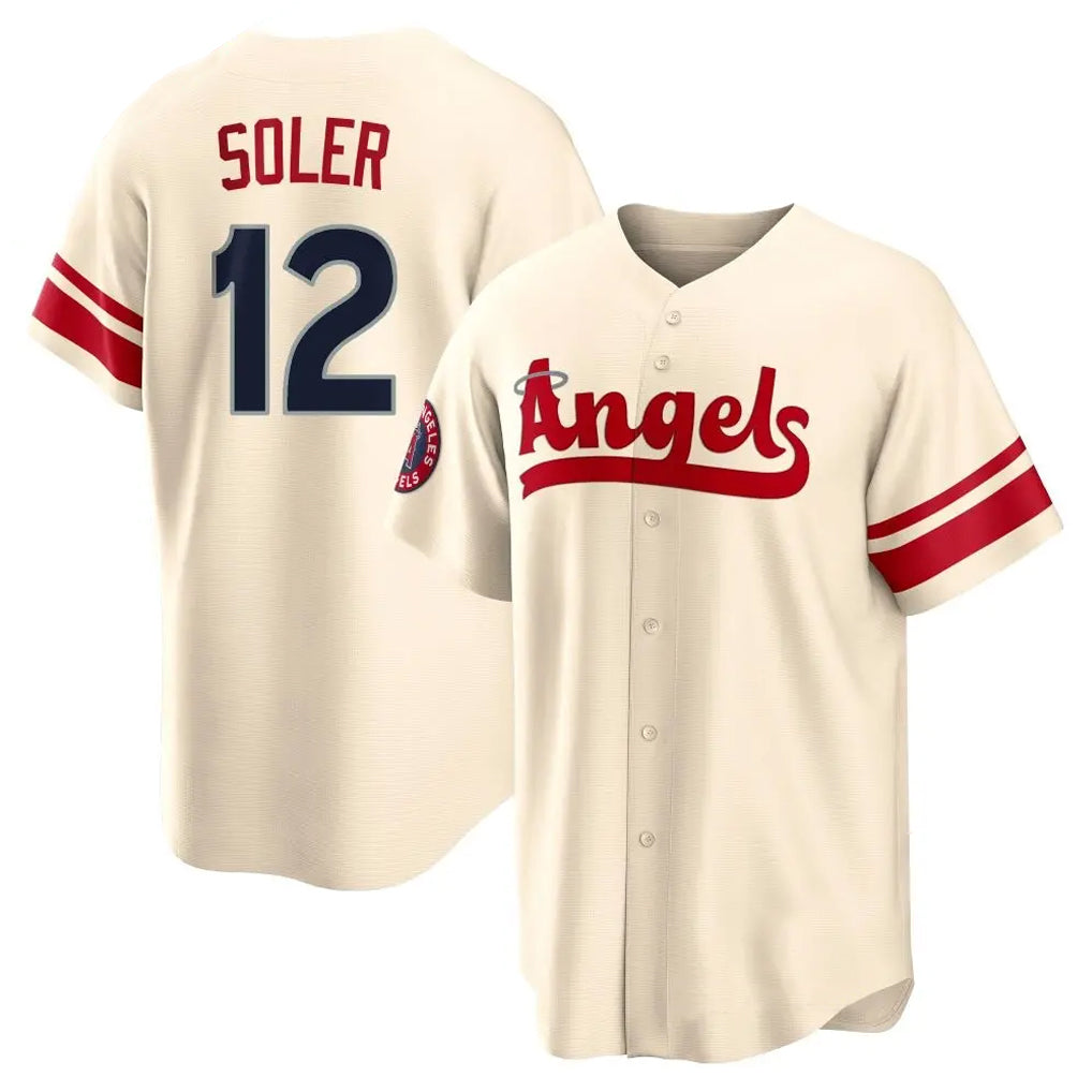 My Store LA.Angels #12 Jorge Soler Player Cream City Connect Home Stitched Jerseys