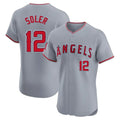 My Store LA.Angels #12 Jorge Soler Player Gray Home Limited Elite Stitched Jerseys