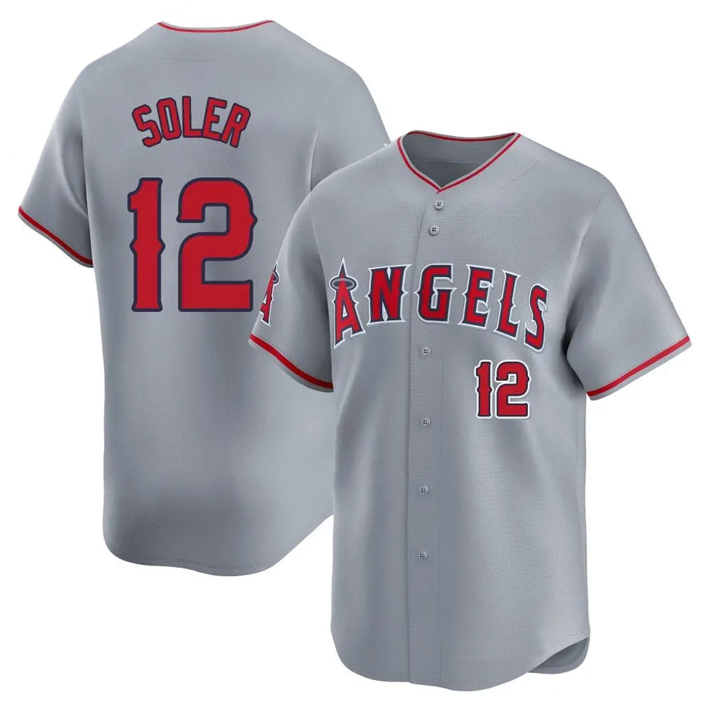 My Store LA.Angels #12 Jorge Soler Player Gray Home Limited Stitched Jerseys