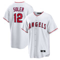 My Store LA.Angels #12 Jorge Soler Player White Home Game Stitched Jerseys