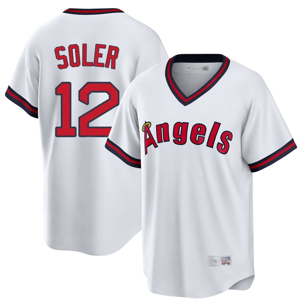 My Store LA.Angels #12 Jorge Soler Player White T-shirt Home Game Stitched Jerseys