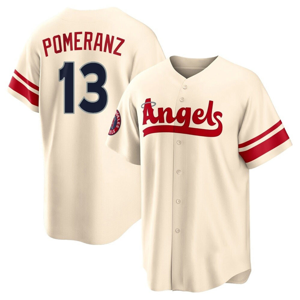 My Store LA.Angels #13 Drew Pomeranz Player Cream City Connect Home Stitched Jerseys
