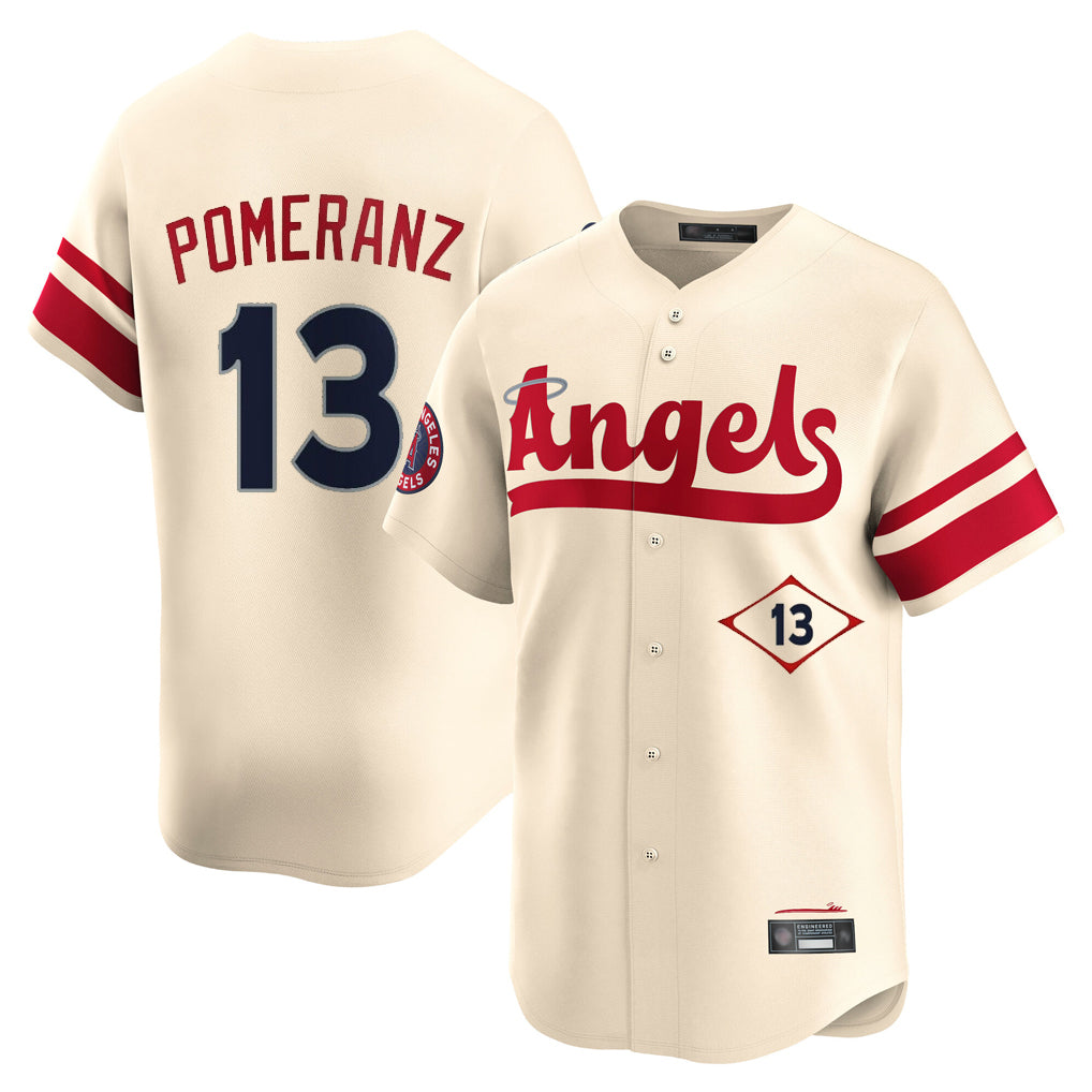 My Store LA.Angels #13 Drew Pomeranz Player Cream City Connect Limited Home Stitched Jerseys