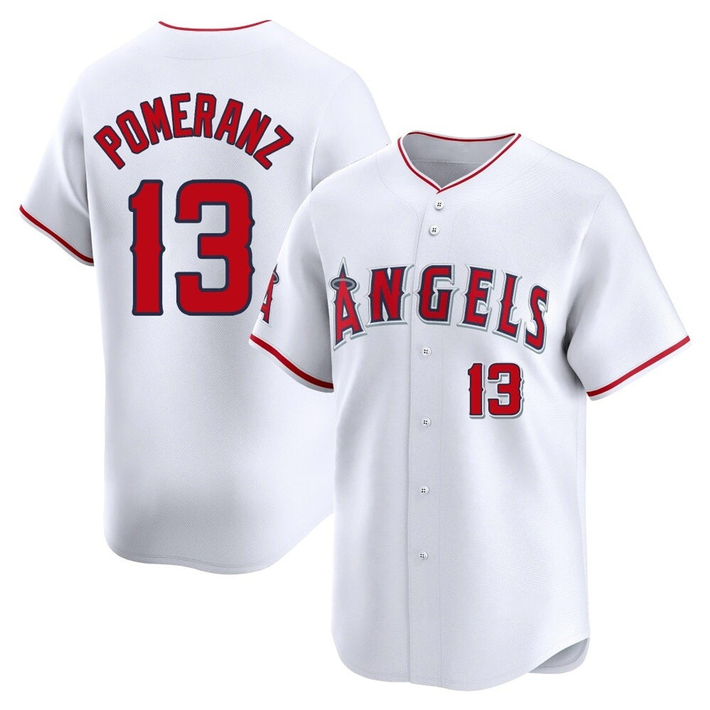 My Store LA.Angels #13 Drew Pomeranz Player White Limited Home Stitched Jerseys