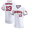 My Store LA.Angels #13 Drew Pomeranz Player White T-shirt Home Limited Elite Stitched Jerseys