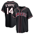 My Store LA.Angels #14 Logan O'Hoppe Player Black Fashion Out Home Game Stitched Jerseys