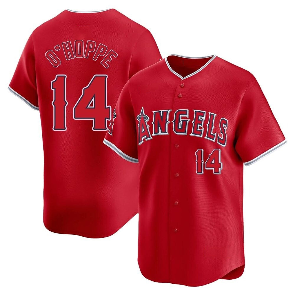 My Store LA.Angels #14 Logan O'Hoppe Player Red Home Limited Stitched Jerseys