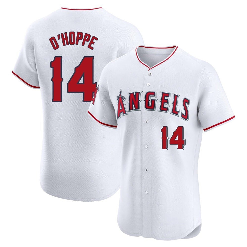 My Store LA.Angels #14 Logan O'Hoppe Player White Limited Elite Stitched Home Jerseys