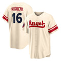 My Store LA.Angels #16 Yusei Kikuchi Player Cream City Connect Home Stitched Jerseys