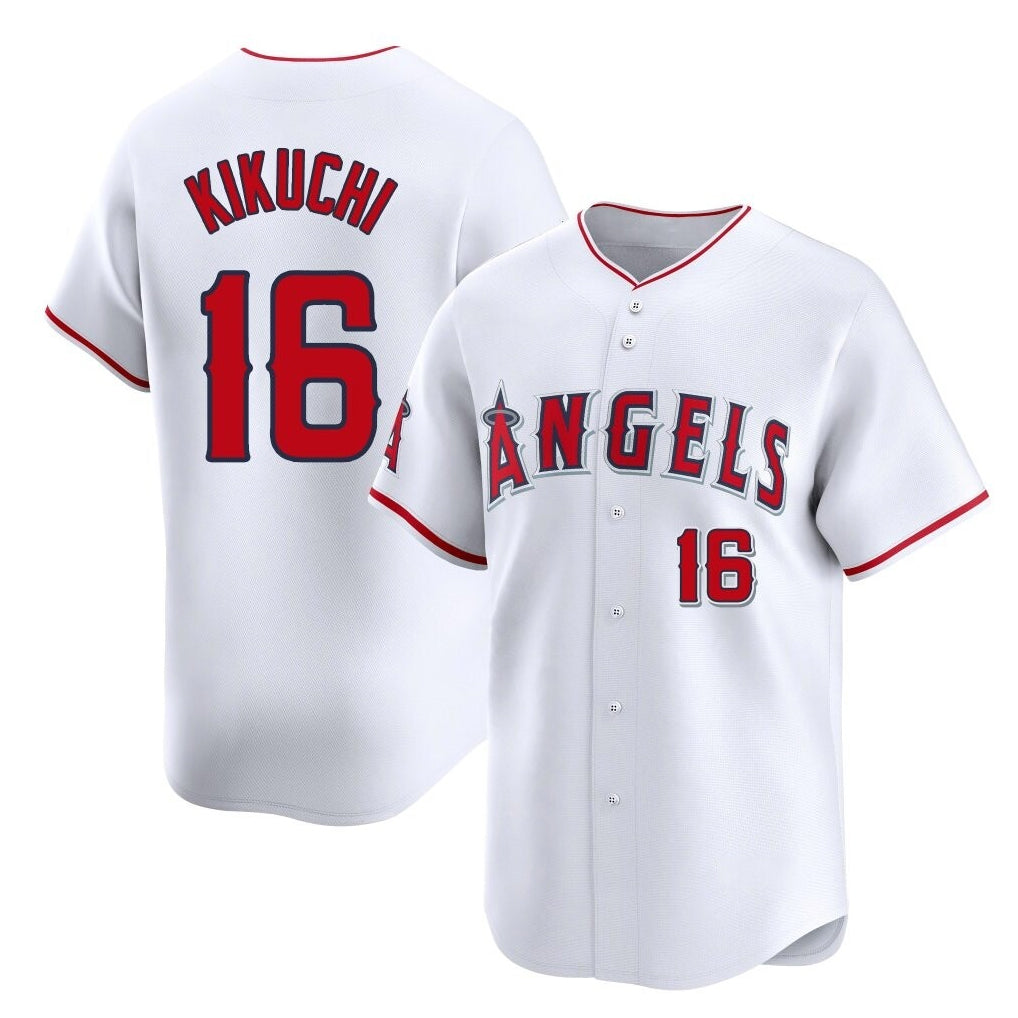 My Store LA.Angels #16 Yusei Kikuchi Player White Limited Home Stitched Jerseys