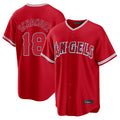 My Store LA.Angels #18 Nolan Schanuel Player Red Home Game Stitched Jerseys