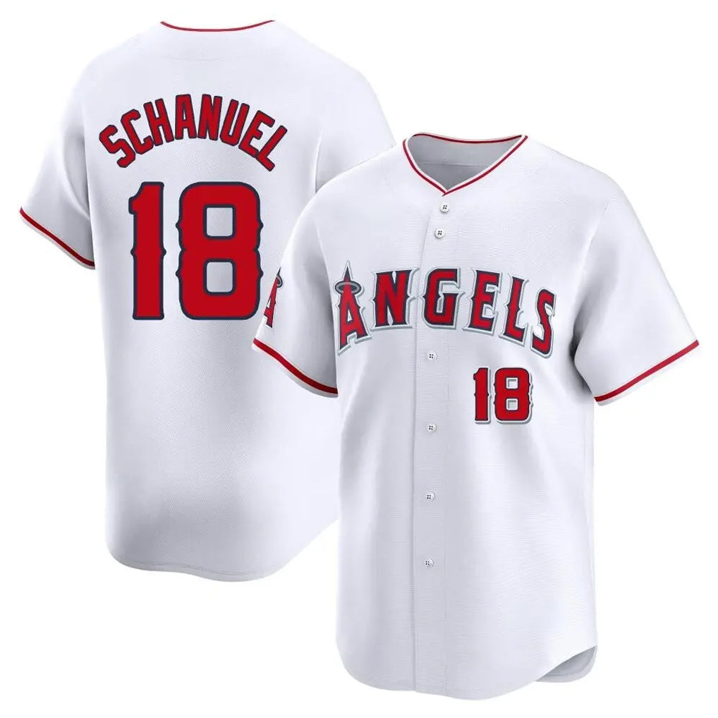 My Store LA.Angels #18 Nolan Schanuel Player White Limited Home Stitched Jerseys