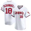 My Store LA.Angels #18 Nolan Schanuel Player White T-shirt Home Limited Stitched Jerseys