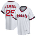 My Store LA.Angels #25 Travis d'Arnaud Player White T-shirt Home Game Stitched Jerseys