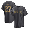 My Store LA.Angels #27 Mike Trout Player Charcoal Game All-Star Stitched Jerseys