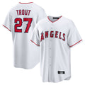 My Store LA.Angels #27 Mike Trout Player White Home Game Stitched Jerseys