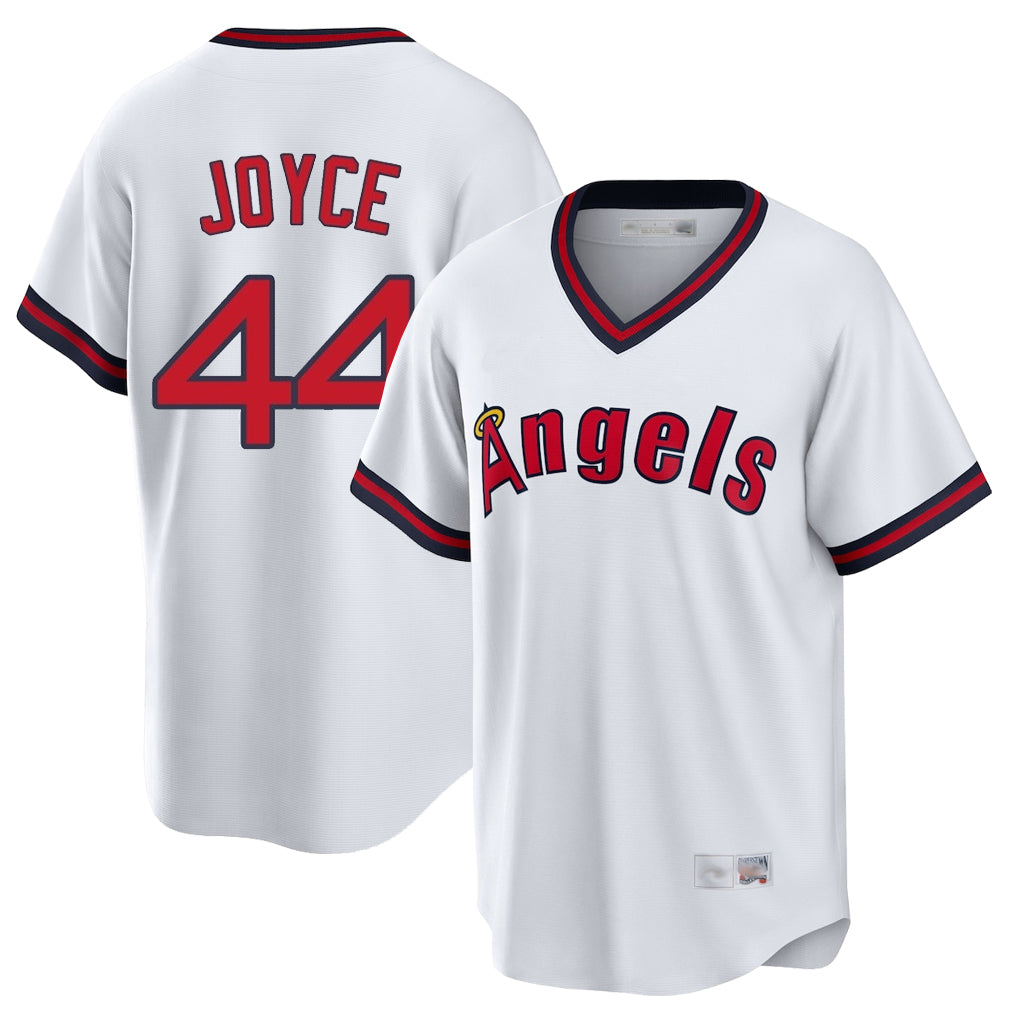 My Store LA.Angels #44 Ben Joyce Player White T-shirt Home Game Stitched Jerseys