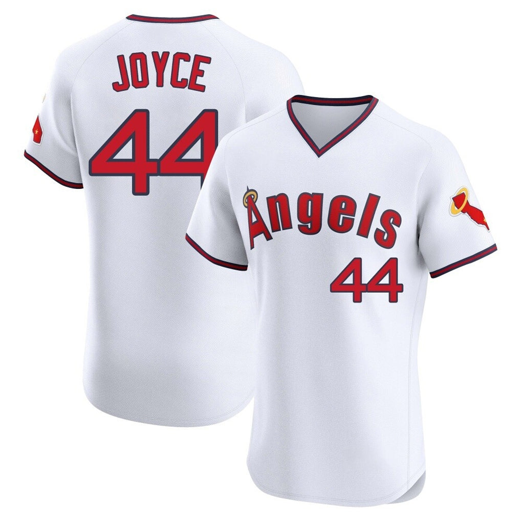 My Store LA.Angels #44 Ben Joyce Player White T-shirt Home Limited Elite Stitched Jerseys