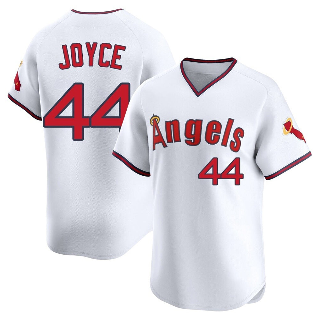 My Store LA.Angels #44 Ben Joyce Player White T-shirt Home Limited Stitched Jerseys