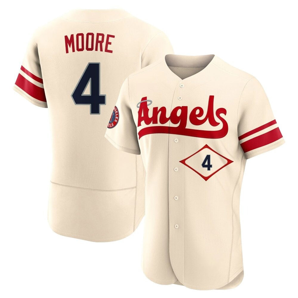 My Store LA.Angels #4 Christian Moore Player Cream City Connect Limited ELite Home Stitched Jerseys