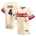 My Store LA.Angels #4 Christian Moore Player Cream City Connect Limited Home Stitched Jerseys