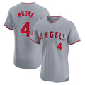 My Store LA.Angels #4 Christian Moore Player Gray Home Limited Elite Stitched Jerseys