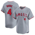 My Store LA.Angels #4 Christian Moore Player Gray Home Limited Stitched Jerseys