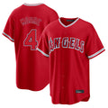 My Store LA.Angels #4 Christian Moore Player Red Home Game Stitched Jerseys