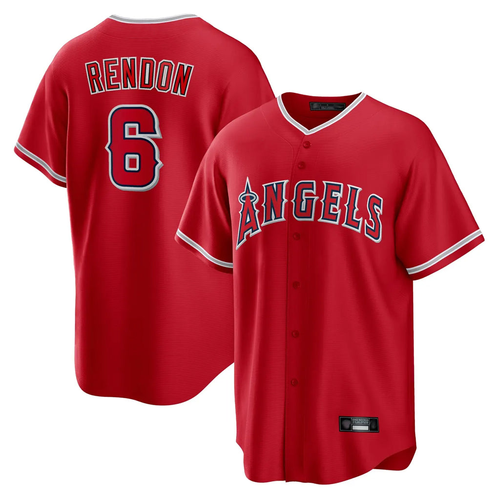 My Store LA.Angels #6 Anthony Rendon Player Red Home Game Stitched Jerseys