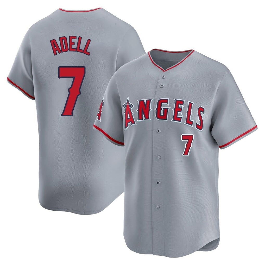 My Store LA.Angels #7 Jo Adell Player Gray Home Limited Stitched Jerseys