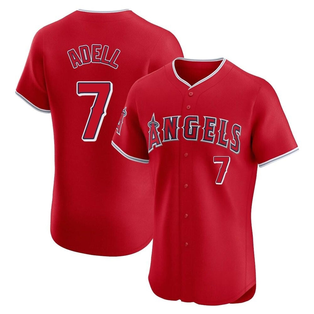 My Store LA.Angels #7 Jo Adell Player Red Home Limited Elite Stitched Jerseys