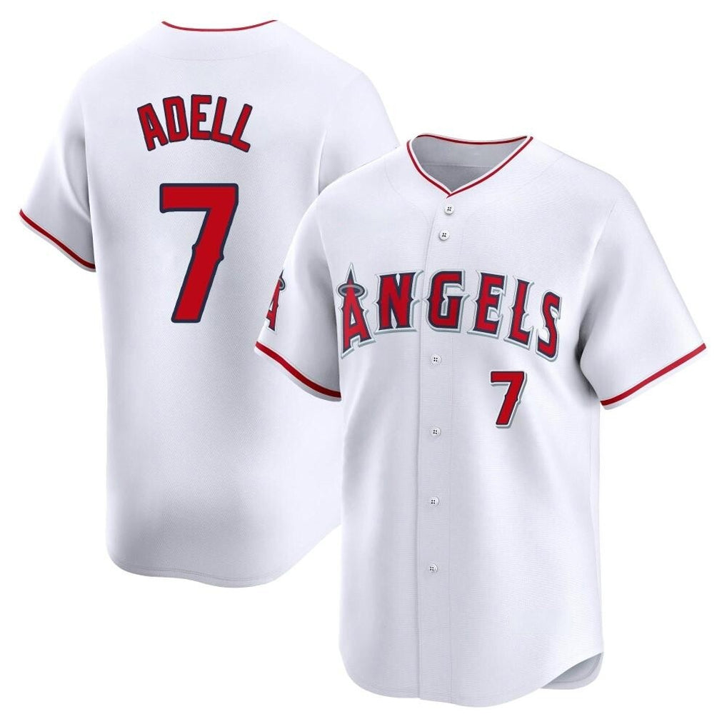My Store LA.Angels #7 Jo Adell Player White Limited Home Stitched Jerseys