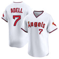 My Store LA.Angels #7 Jo Adell Player White T-shirt Home Limited Stitched Jerseys