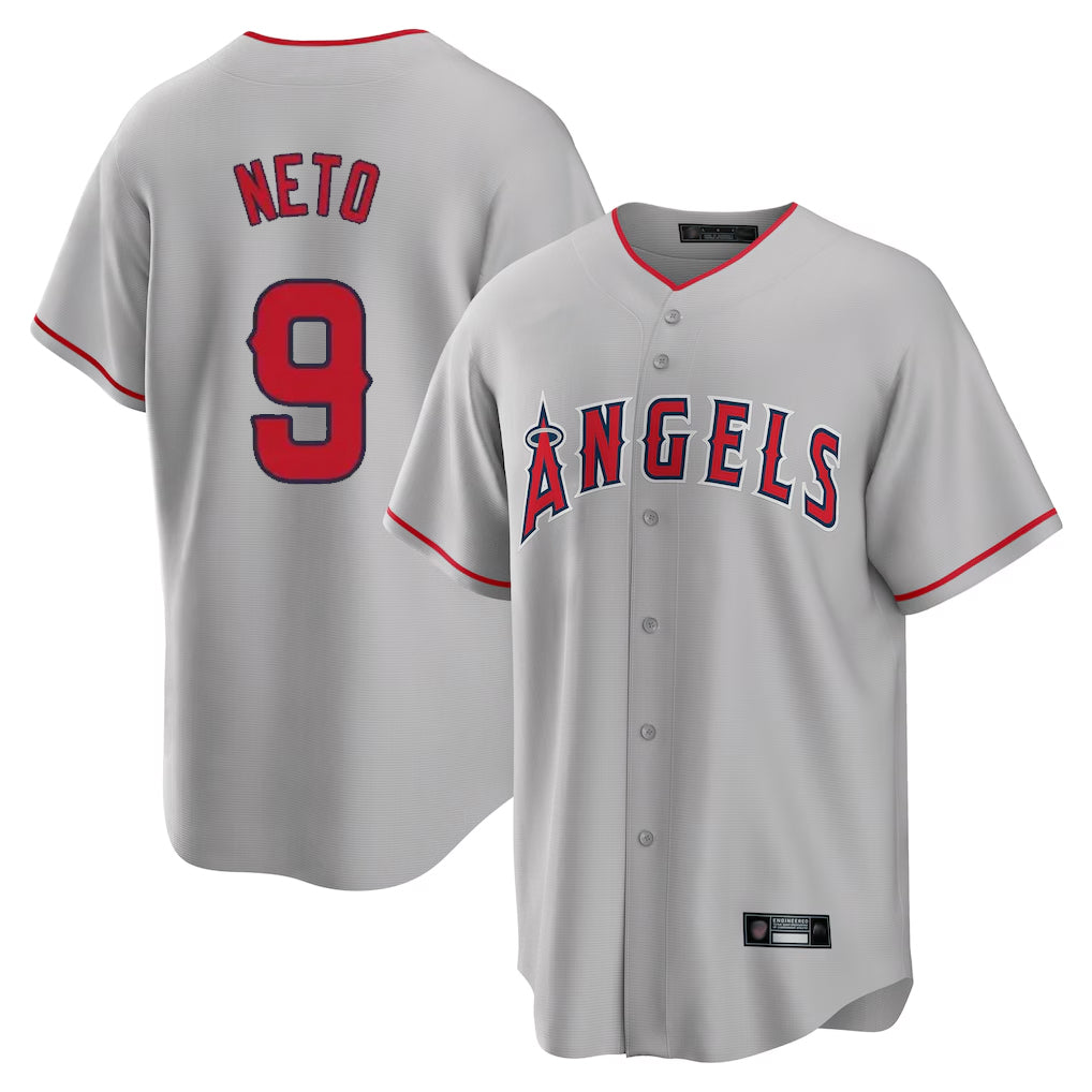 My Store LA.Angels #9 Zach Neto Player Gray Home Game Stitched Jerseys
