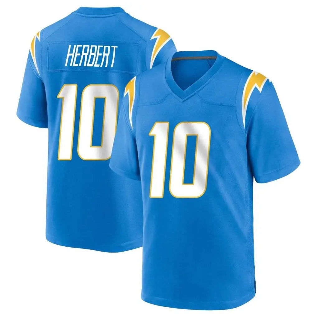 My Store LA.Chargers #10 Justin Herbert Player Blue Home Game Stitched Jerseys