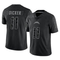 My Store LA.Chargers #11 Cameron Dicker Player Black Limited Reflective Home Game Stitched Jerseys