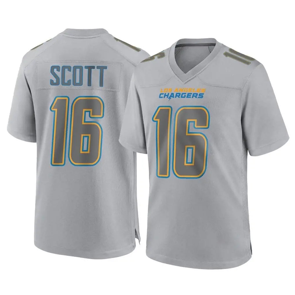 My Store LA.Chargers #16 J.K. Scott Player Gray Atmosphere Fashion Home Game Stitched Jerseys