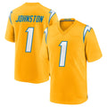 My Store LA.Chargers #1 Quentin Johnston Player Gold Limited Vapor F.U.S.E. Home Game Stitched Jerseys